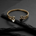 Twin Heart Adjustable Gold Bracelet