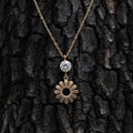 Radiant Bloom Crystal Drop Pendant Necklace