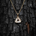 Trinity Pearl Crystal Gold Pendant Necklace